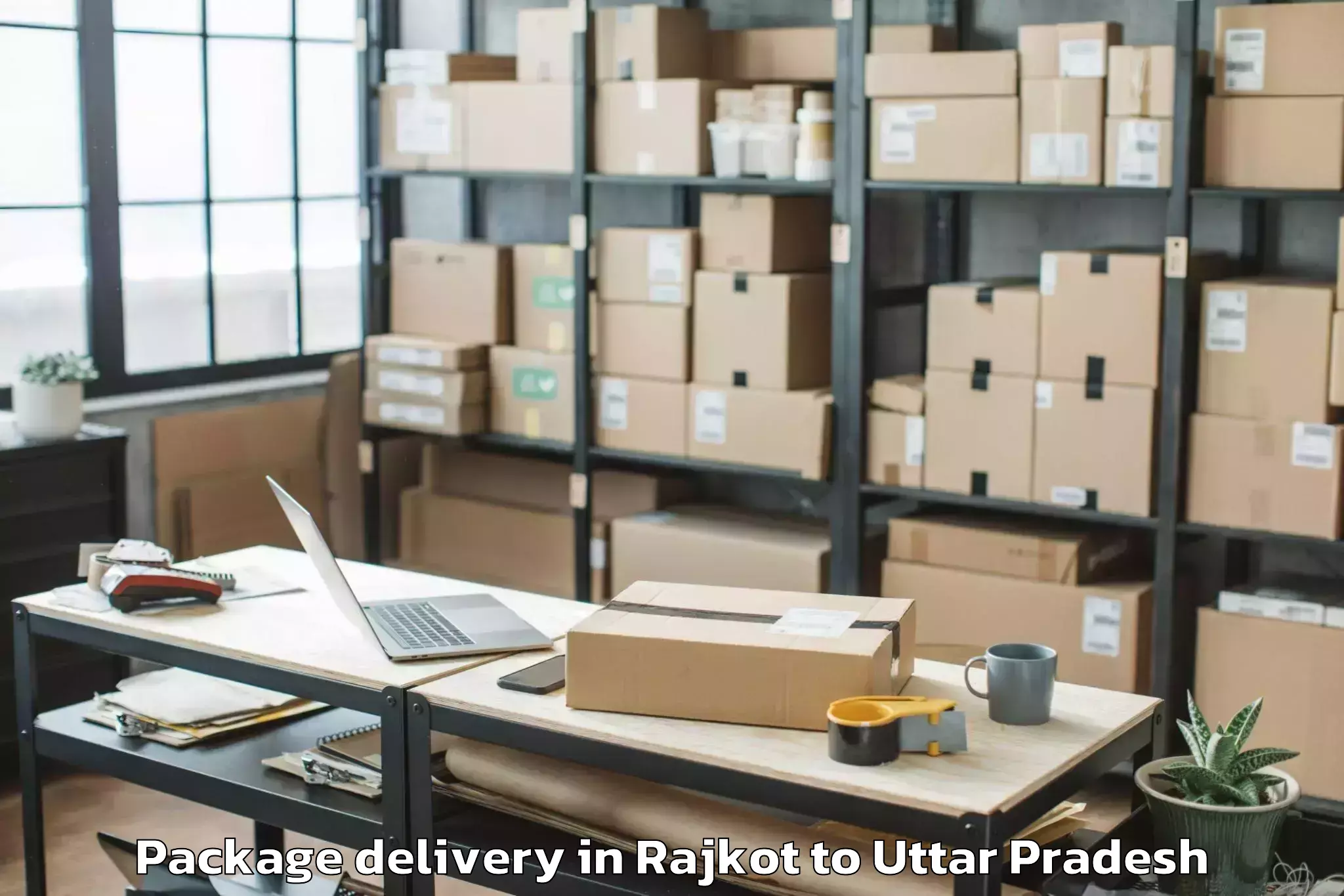 Efficient Rajkot to Robertsganj Package Delivery